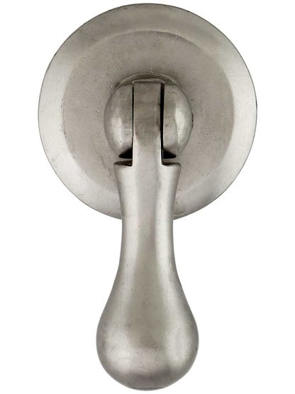 Classic Round Bronze Drop Pull in White Bronze.